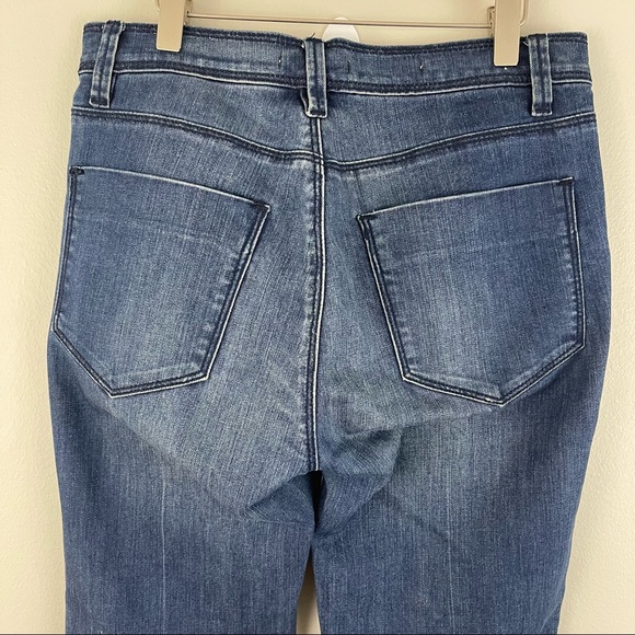 ANTHROPOLOGIE Silence + Noise Dark Denim High Rise Flare Jeans Sz 27 - Picture 7 of 10